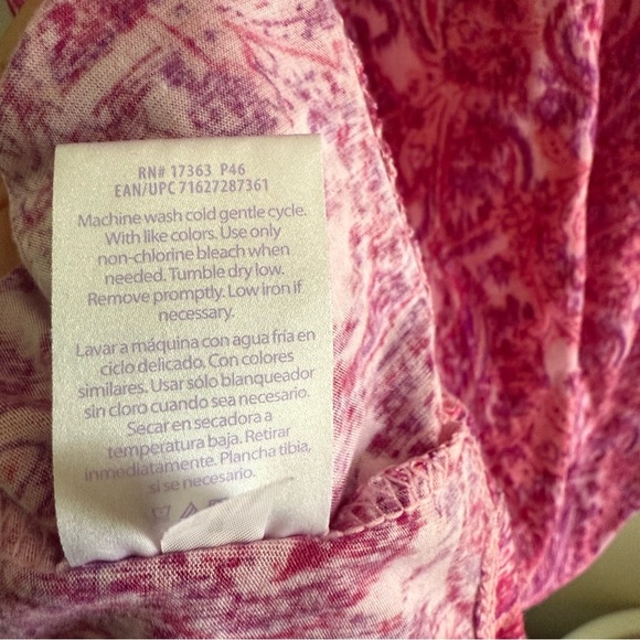 Secret Treasures Pink Nightgown Pajama 2 piece Set Large 12-14 - Picture 6 of 14